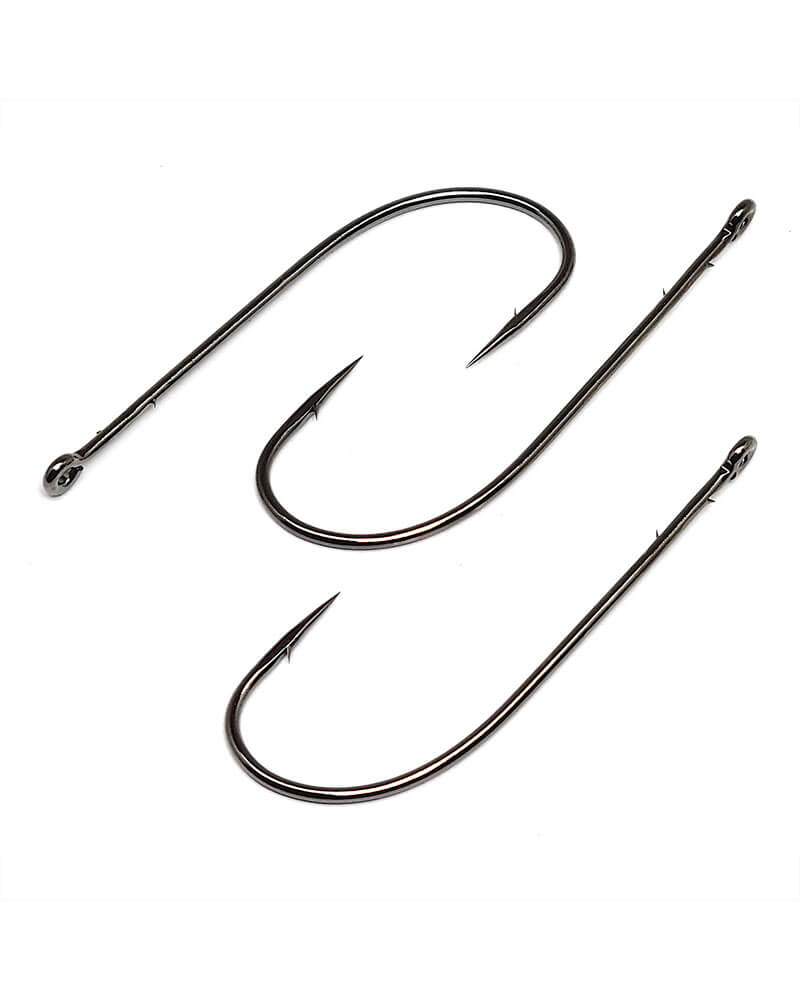 Gamakatsu 204413 Worm Hook Offset Shank G-lock Size 3//0 NS Black per 5 for sale online