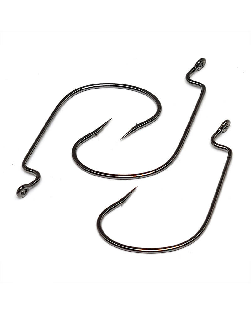 Gamakatsu 204413 Worm Hook Offset Shank G-lock Size 3//0 NS Black per 5 for sale online