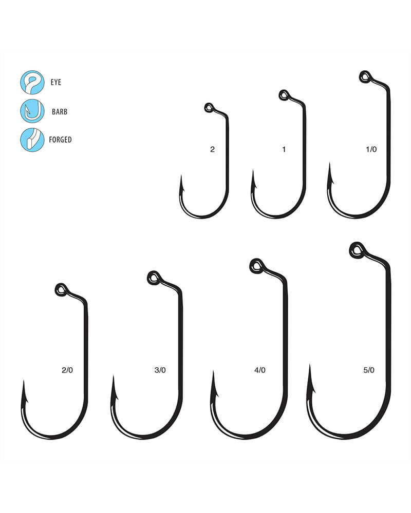 Gamakatsu 60 Degree Round Bend Jig Hook Bronze 25PK 1//0 2//0 3//0 4//0 5//0