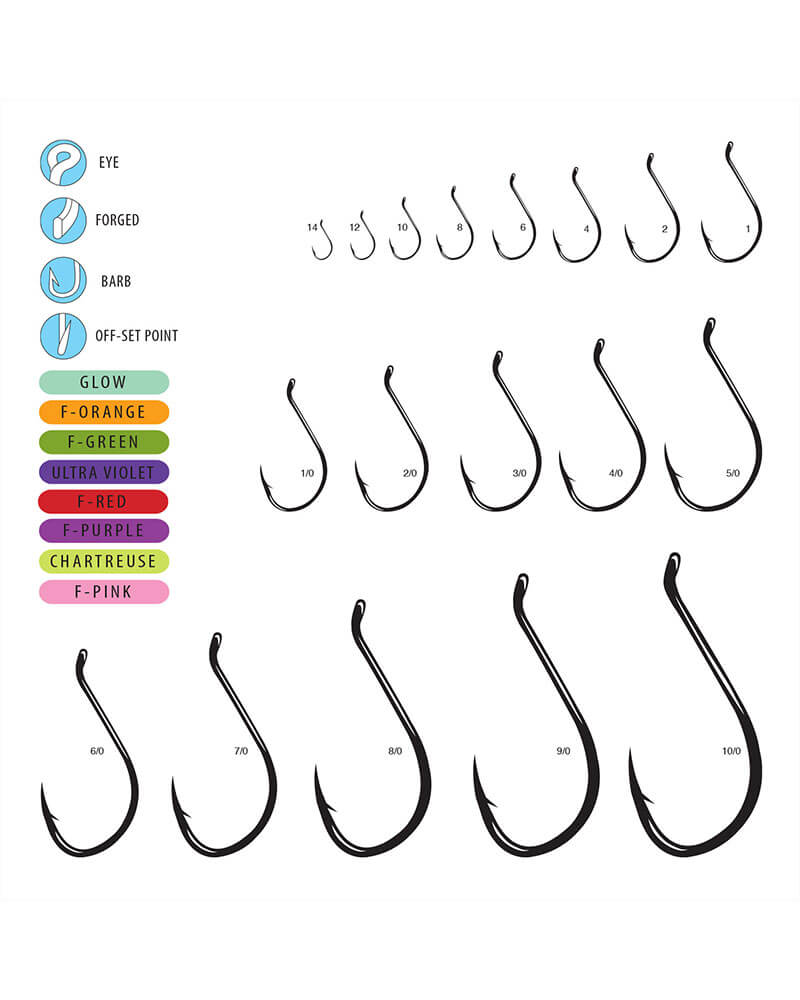 Gamakatsu Octopus NS Black Hook Size 4//0 100 Per Pack 02414-100