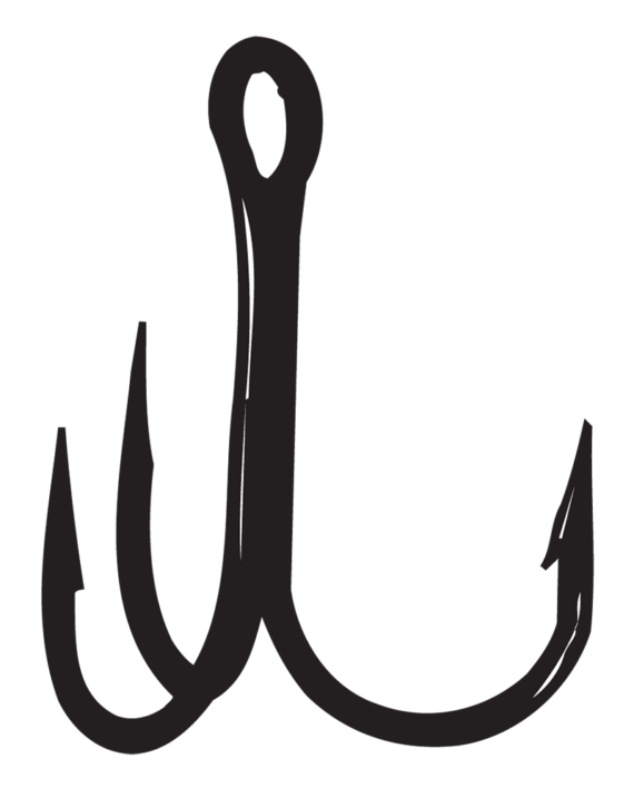 Treble Hooks, 2x Strong, Round Bend Gamakatsu USA Fishing Hooks